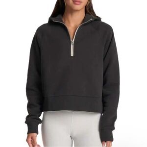 Women's Black Half-Zip Sweatshirt